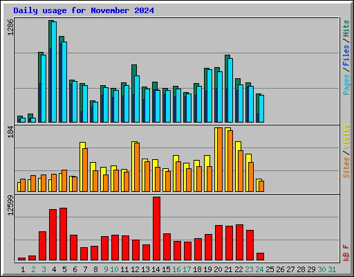 Daily usage for November 2024