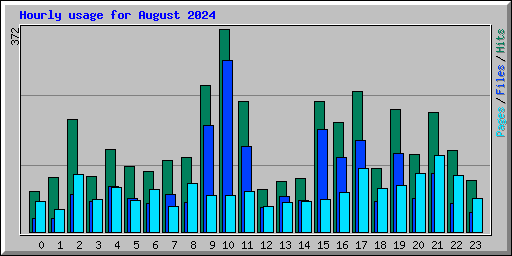 Hourly usage for August 2024