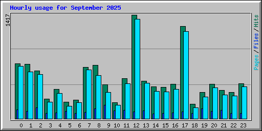 Hourly usage for September 2025