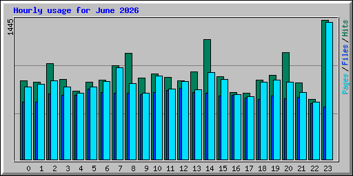 Hourly usage for June 2026
