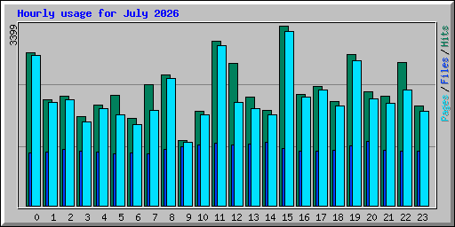 Hourly usage for July 2026