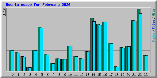 Hourly usage for February 2026