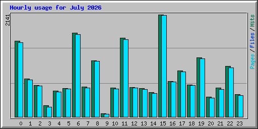 Hourly usage for July 2026