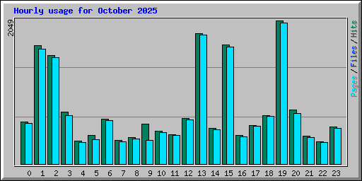 Hourly usage for October 2025