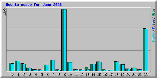 Hourly usage for June 2026